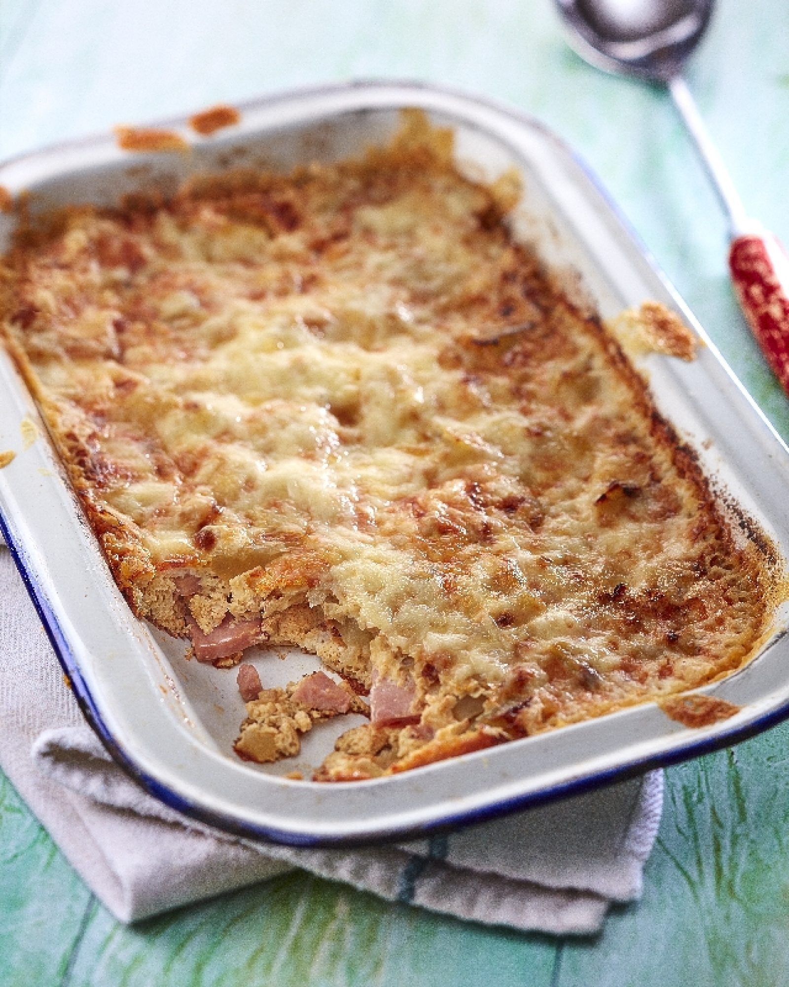 Déjeuner campagnard au jambon et oeufs