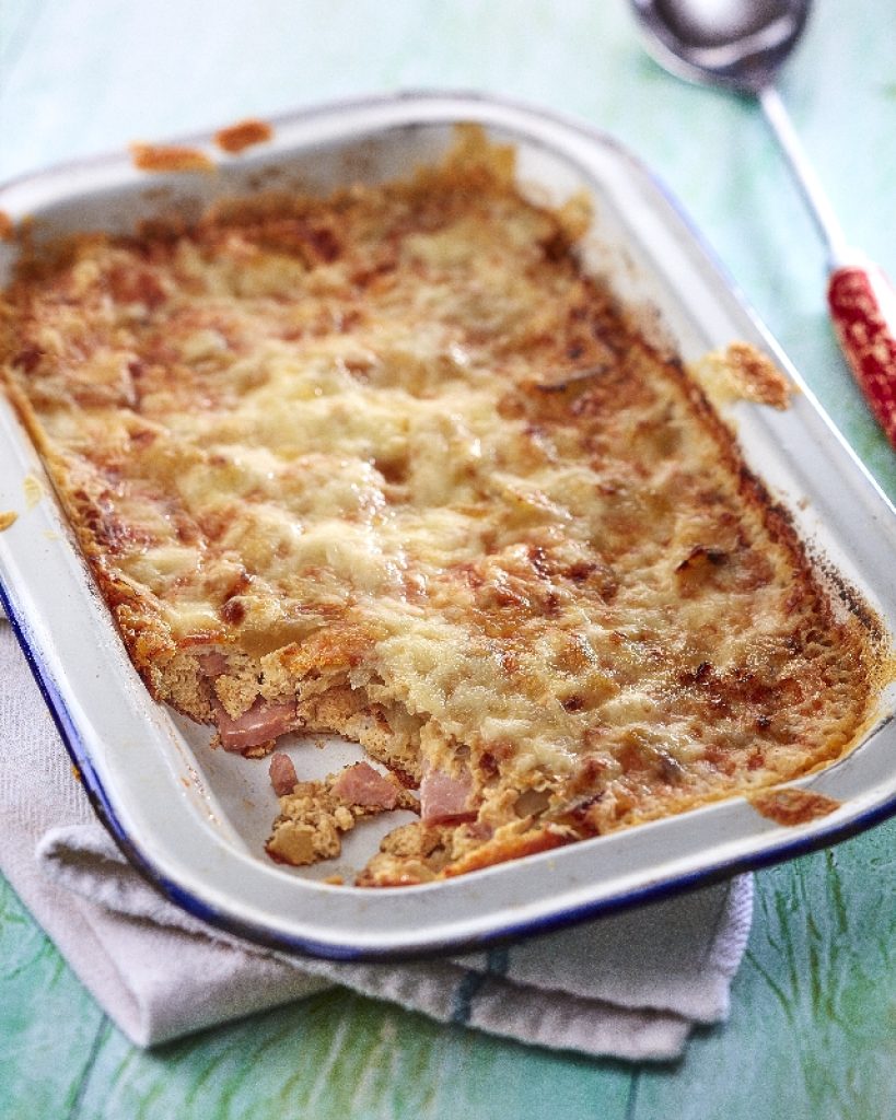 Country breakfast ham and egg casserole