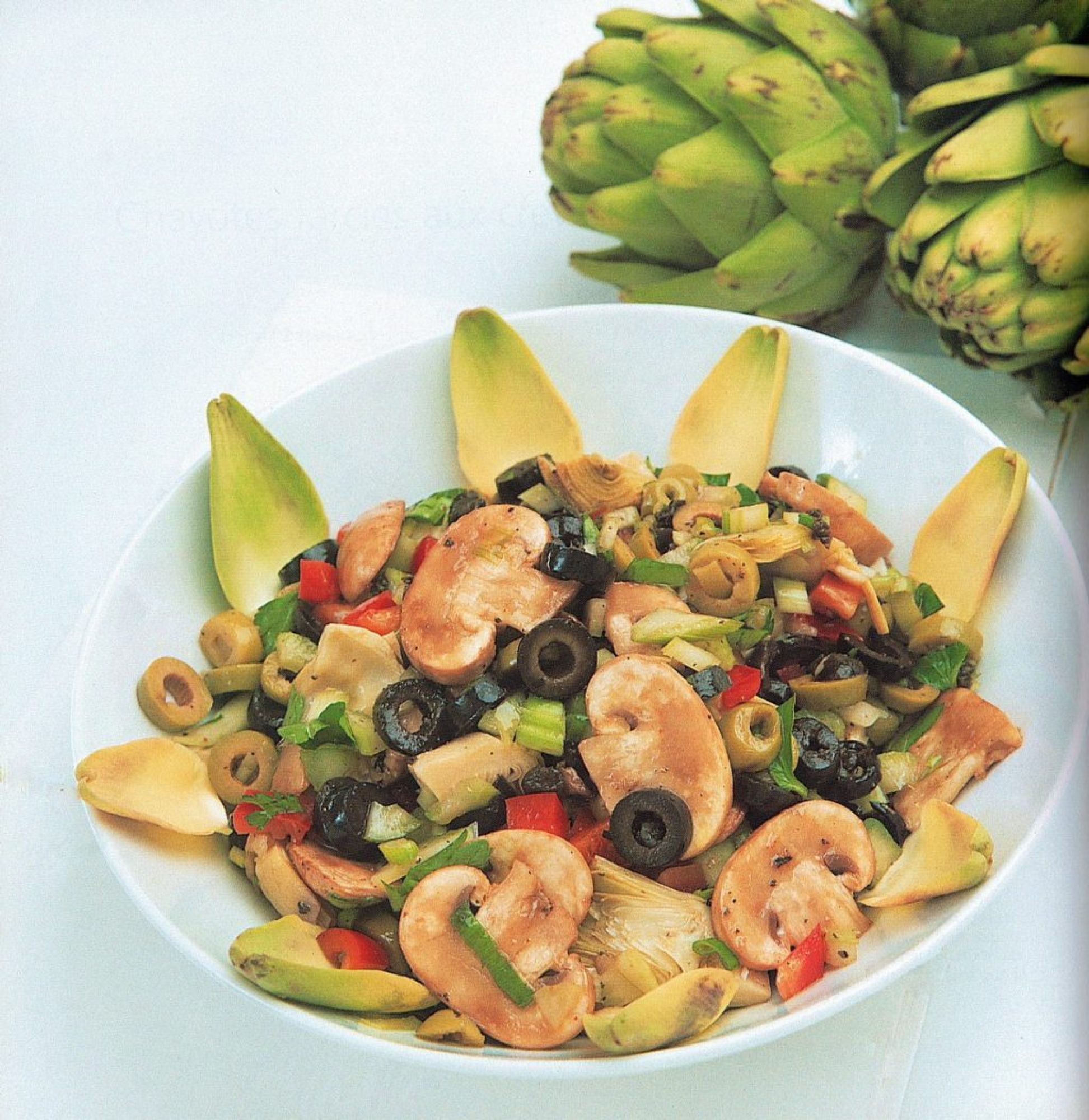 Salade de champignons et d’olives