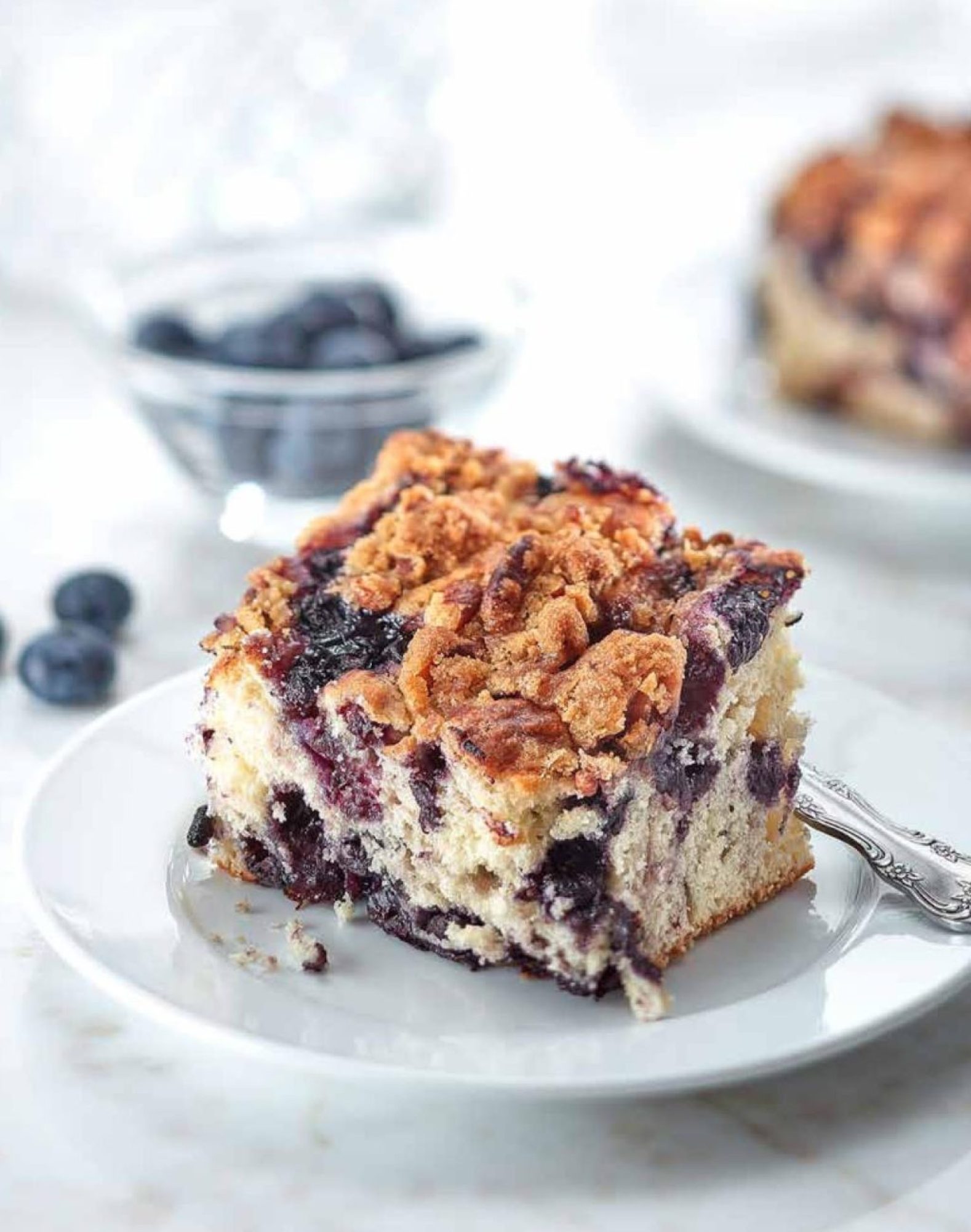 Gâteau streusel aux bleuets