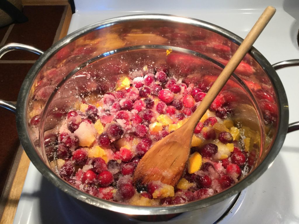 Cuisson confiture canneberge