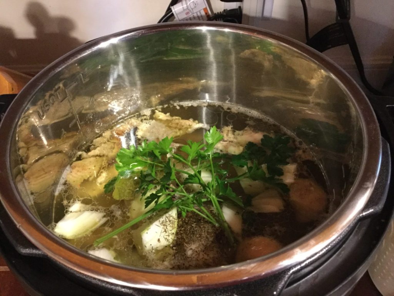 Instant Pot chicken broth