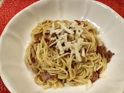 Spaghetti Carbonara dans l'Instant Pot