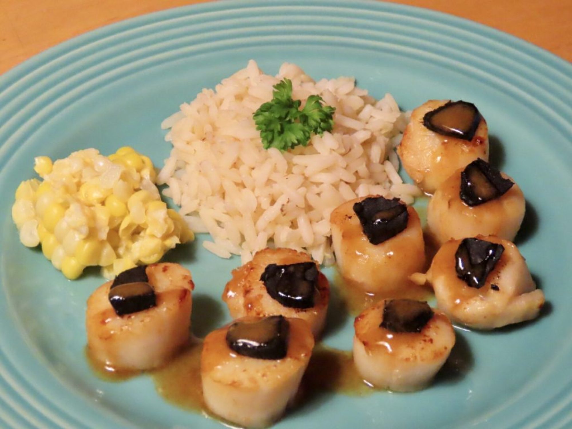 Black Garlic Scallops